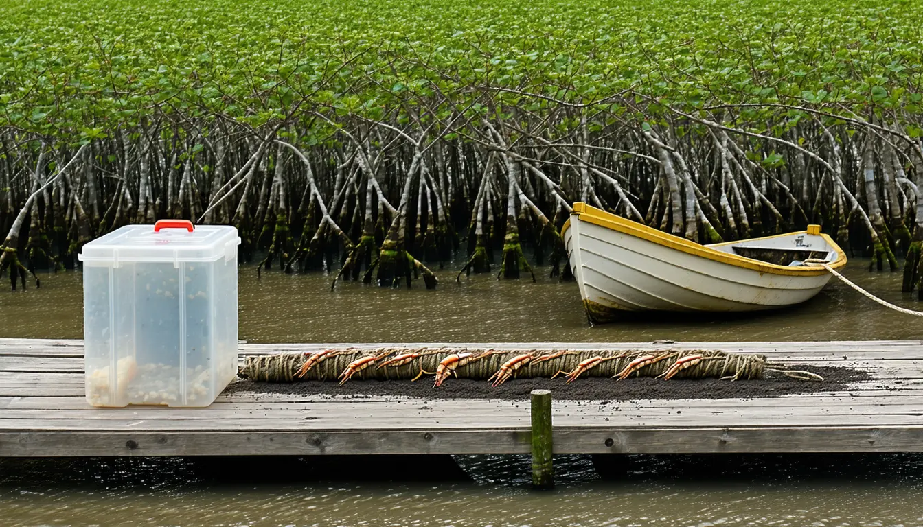 Illustration accompanying Mangrove carbon credits pay only for the carbon a restored forest stores