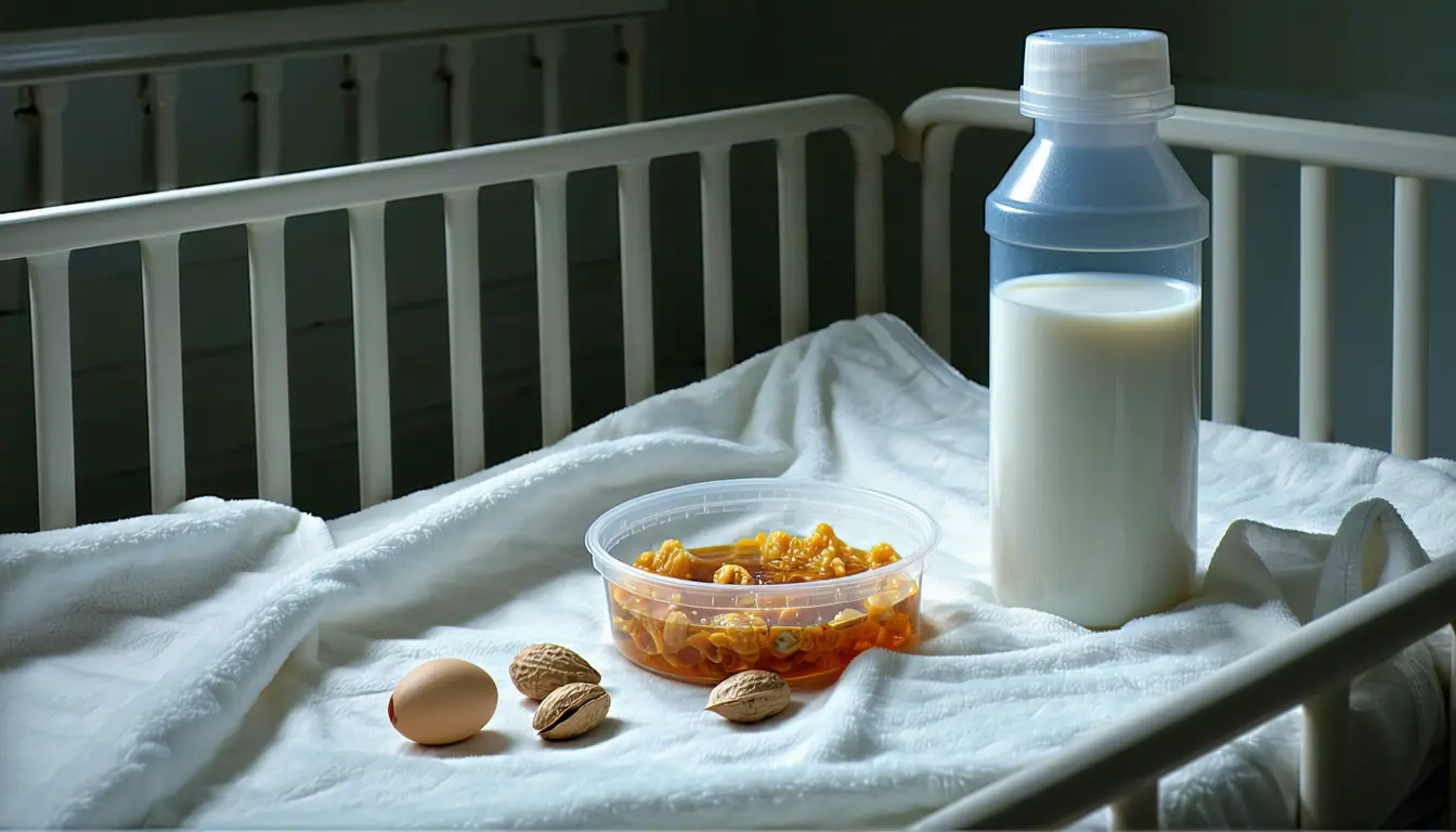Illustration accompanying Newborns with a strong immune reaction in week one had triple the eczema and food allergy rate at age 1