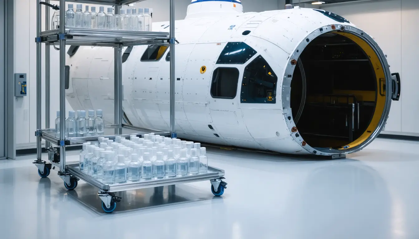 Illustration accompanying Outpost signs a Luxembourg drug-screening lab as its first space-factory customer