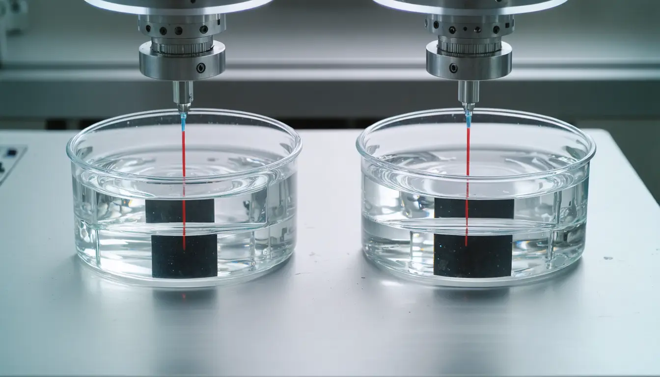 Illustration accompanying Max Planck lasers find pure water evaporates at the same rate in light and dark