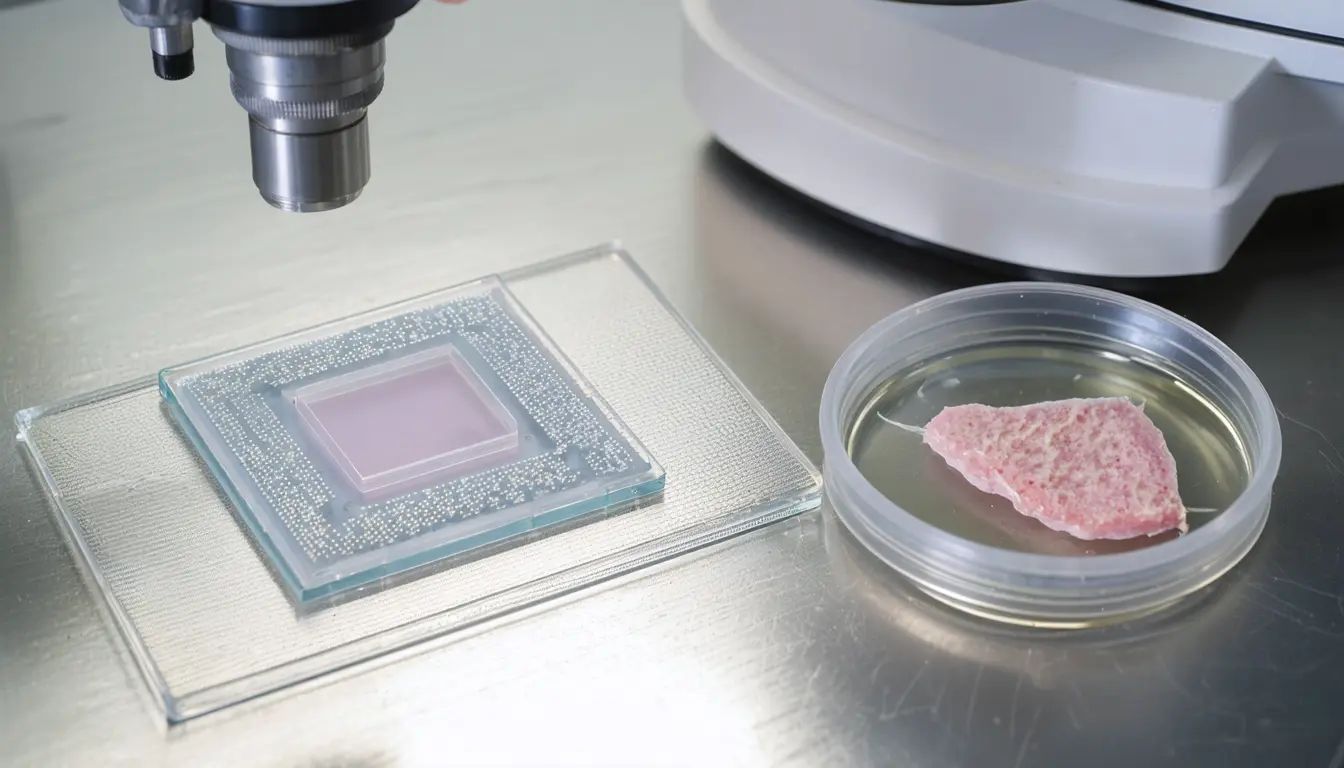 Illustration accompanying Nanoneedle arrays pull spatial RNA maps from fresh colon biopsies without a sequencer
