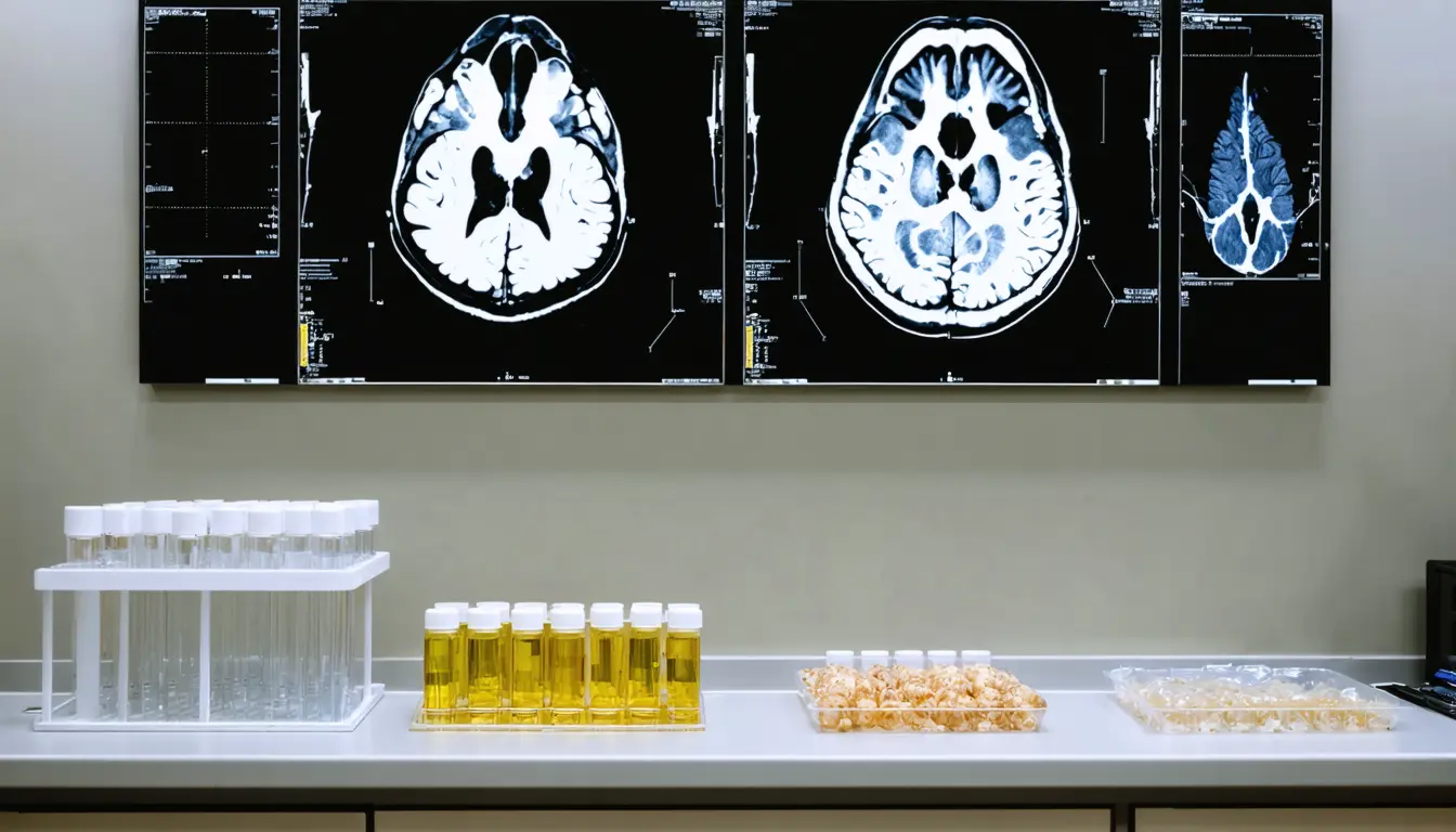 Illustration accompanying UCLA study links older-looking brain scans to specific gut bacteria