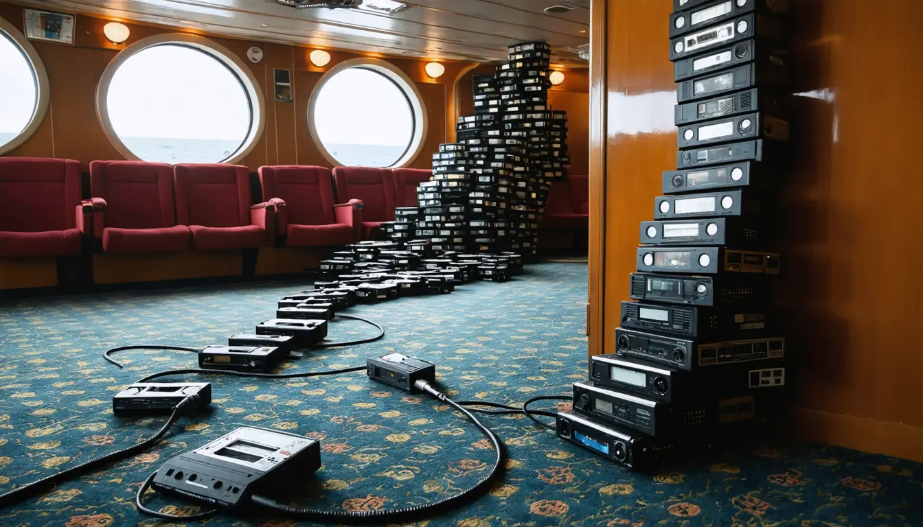 Illustration accompanying A few seconds of karaoke knock Lindsay Ellis's 2.5-hour cruise video off YouTube