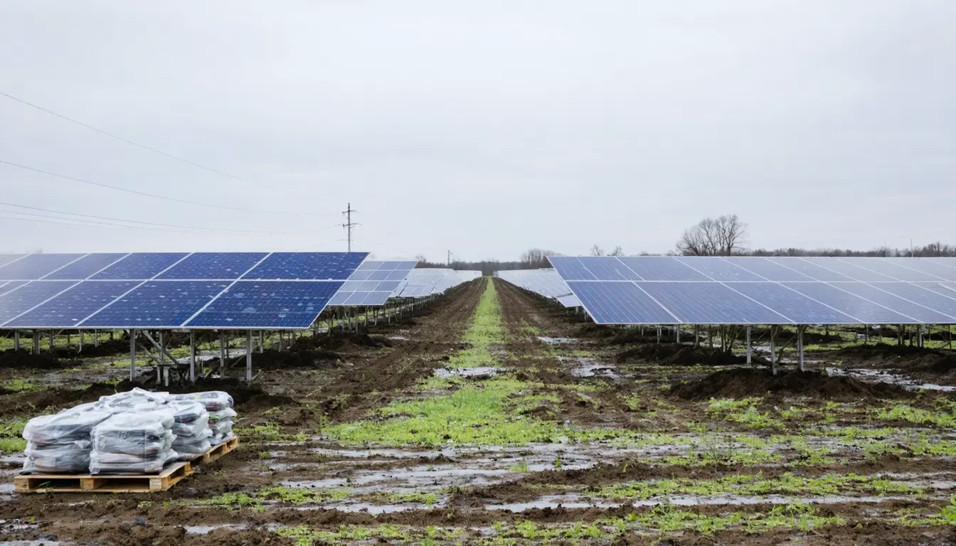 Illustration accompanying Ford's $194 million Cold Creek solar park accounts for about 15% of its Michigan clean-power pledge