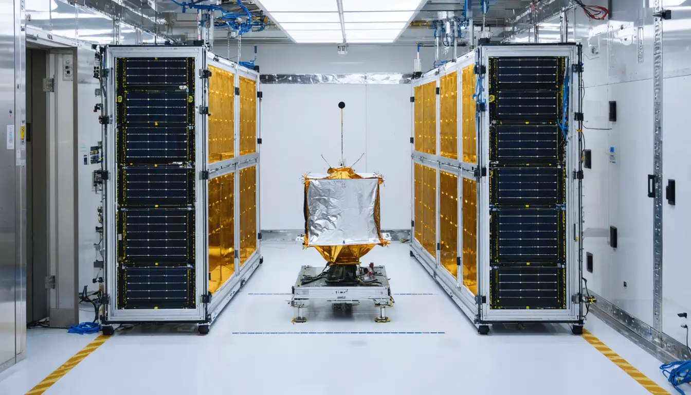 Illustration accompanying Rheinmetall launches a single satellite to test whether orbital imagery can feed air-defense networks