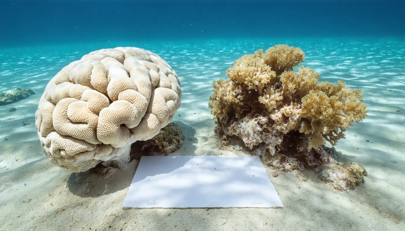 Illustration accompanying Diseased corals were nearly four times as likely to die in the Florida Keys' 2023 heat wave