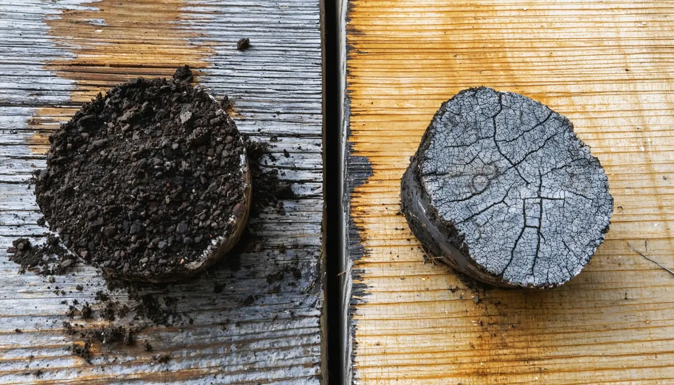 Illustration accompanying Logging that stripped residue and forest floor left soils a third below preharvest carbon after 20 years