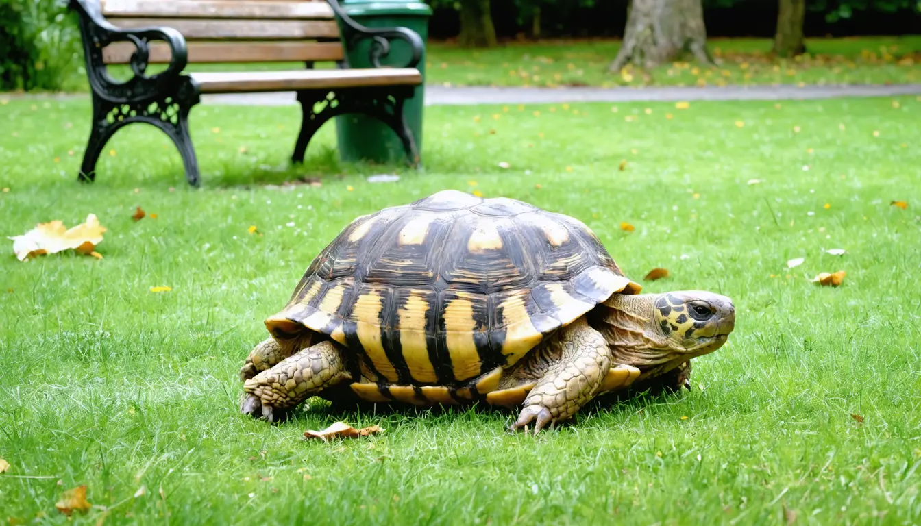 Illustration accompanying More than half of UK residents in a Sheffield survey would welcome tortoises in their parks