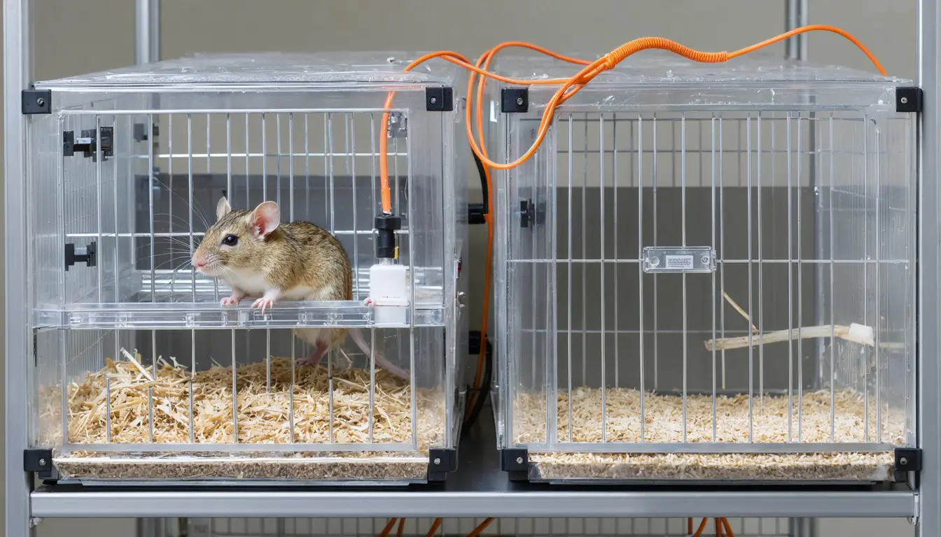 Illustration accompanying Scarce bedding raises dopamine-neuron activity in rat mothers around harmful pup care