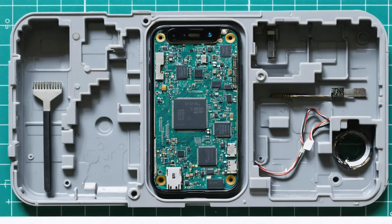Illustration accompanying Google's EmbeddingGemma 2 fits multimodal search into 567MB of phone RAM