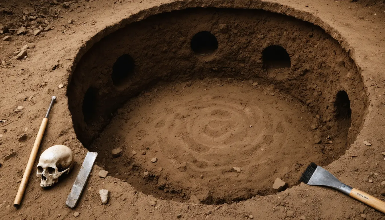 Illustration accompanying Bones buried in Scandinavian homes show at least 12 people injured violently around the time of death