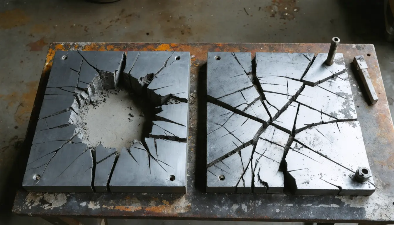 Illustration accompanying Struck along the normal direction, rolled AZ31 magnesium plates absorb up to 6.7% more ballistic energy