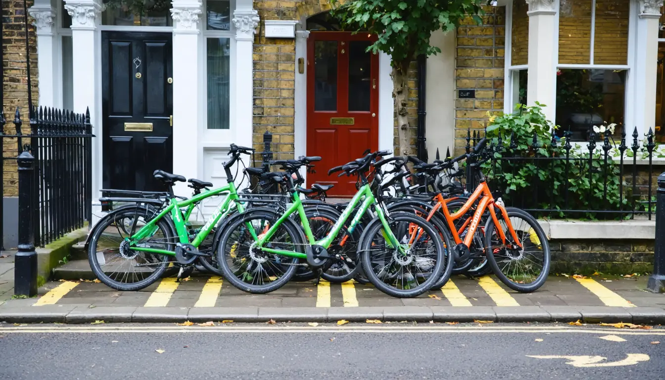 Illustration accompanying Lime funds 586 London e-bike bays that rival operators can also use