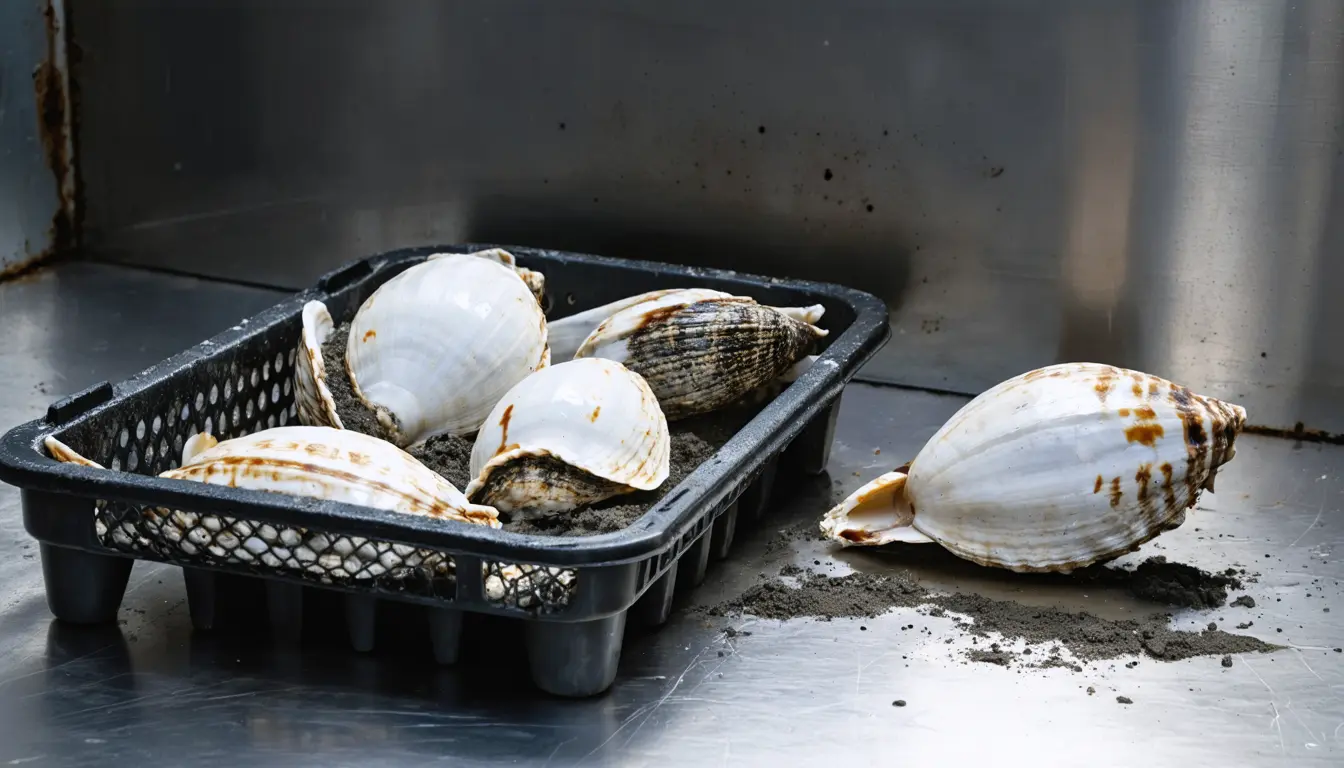 Illustration accompanying Cold-seep clam symbionts turn up thiosulfate genes when lifted off sulfide-rich sediment