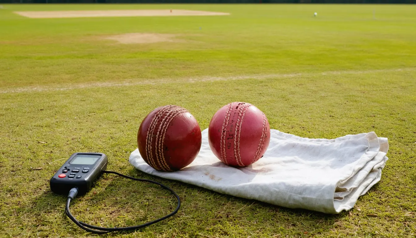 Illustration accompanying Light readings from Lord's suggest the red ball is fairer to colour-blind cricketers