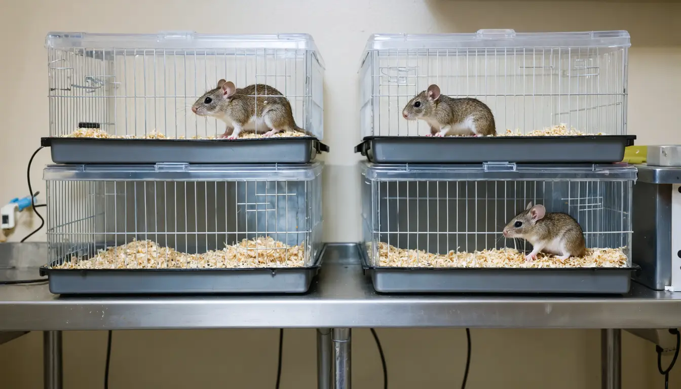 Illustration accompanying Mice with a training history build muscle faster after a break, physiologists report