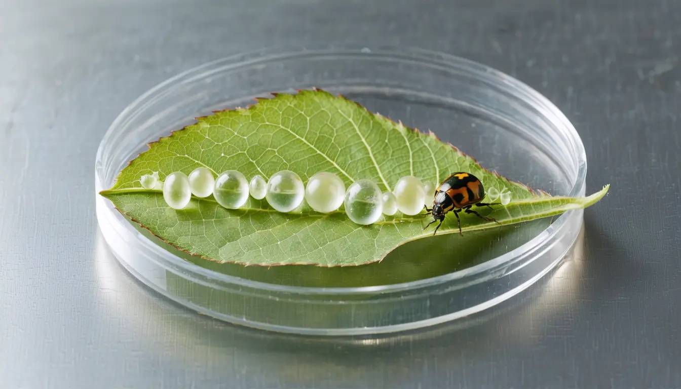 Illustration accompanying Tortoise beetle mothers coat their bacterial partner in Yellow, a protein known for pigment