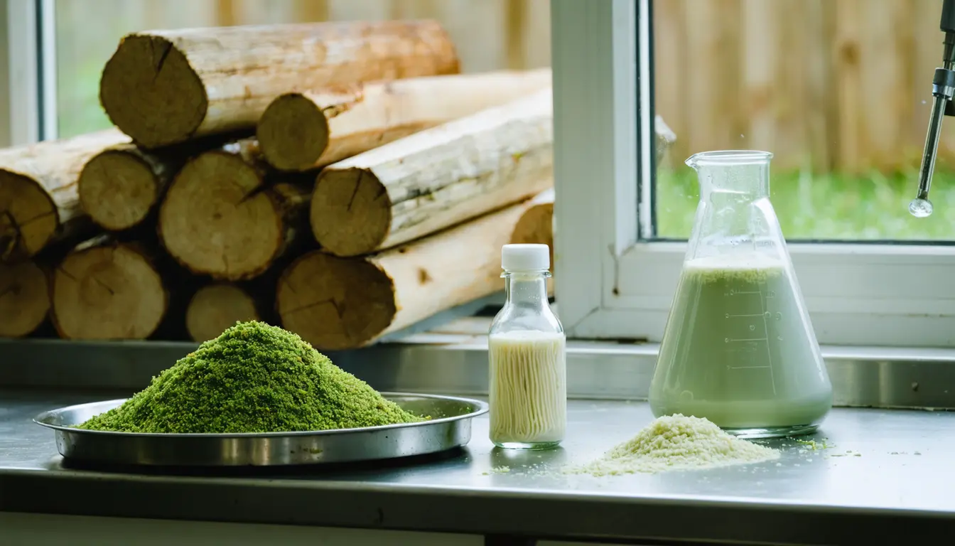 Illustration accompanying Chalmers and partners spin textile fibre from grass and clover press cake