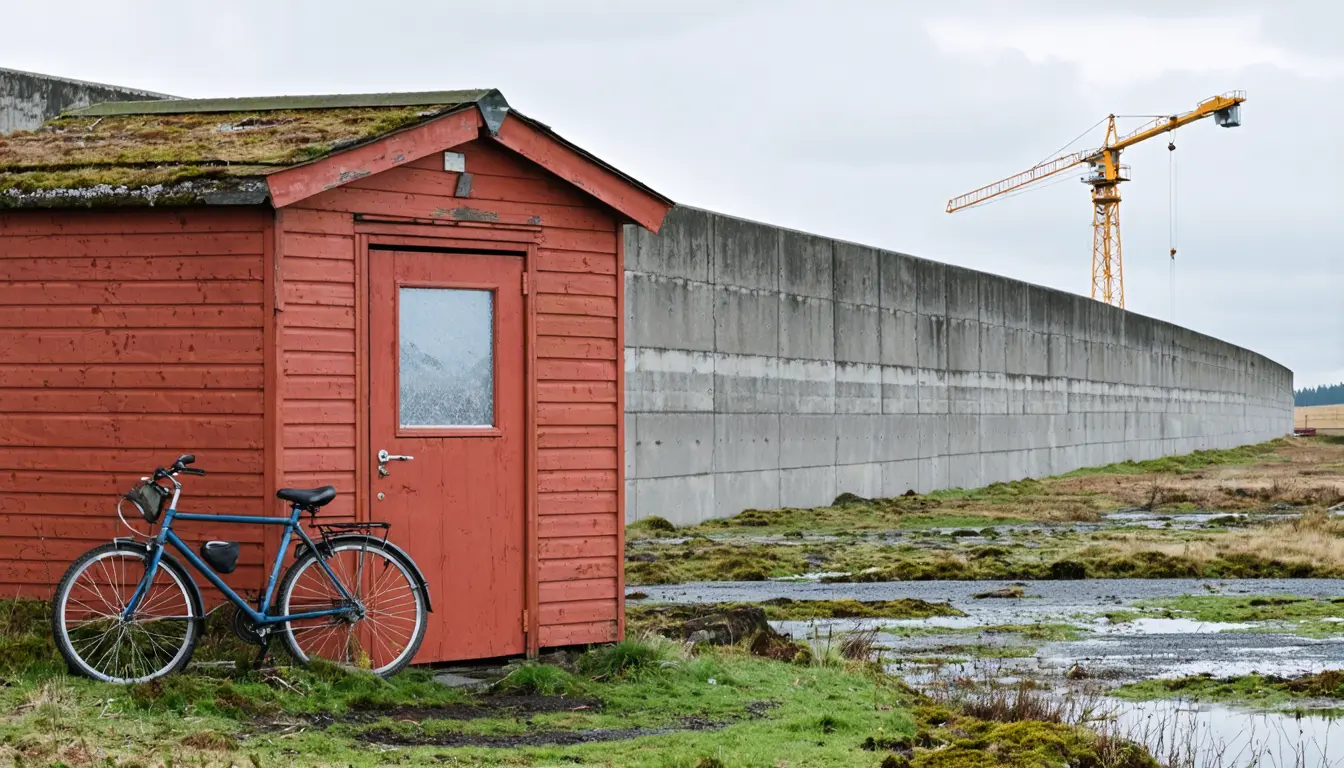Illustration accompanying Criminologist faults Norway for shrinking the open prisons that run at almost half the cost
