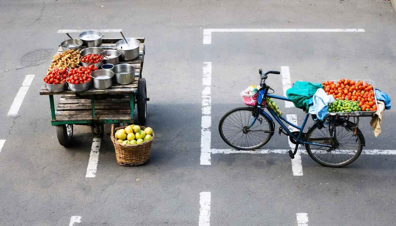 Illustration accompanying Fewer than a quarter of 327 studies on informal food vendors define what 'informal' means