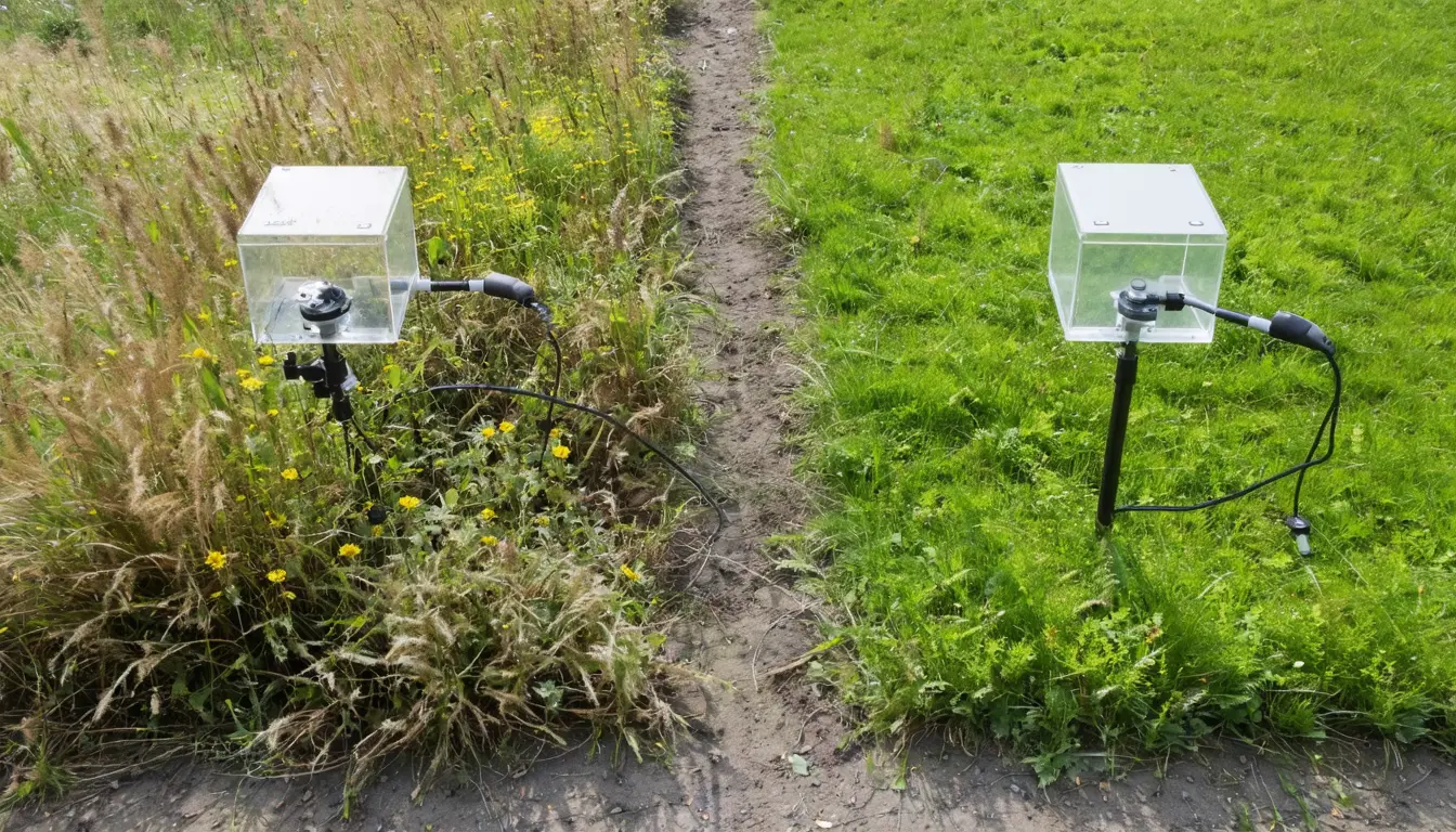 Illustration accompanying Grasslands stripped of plant diversity absorb about 15% less CO2 by 2050 in a PIK-Kiel model