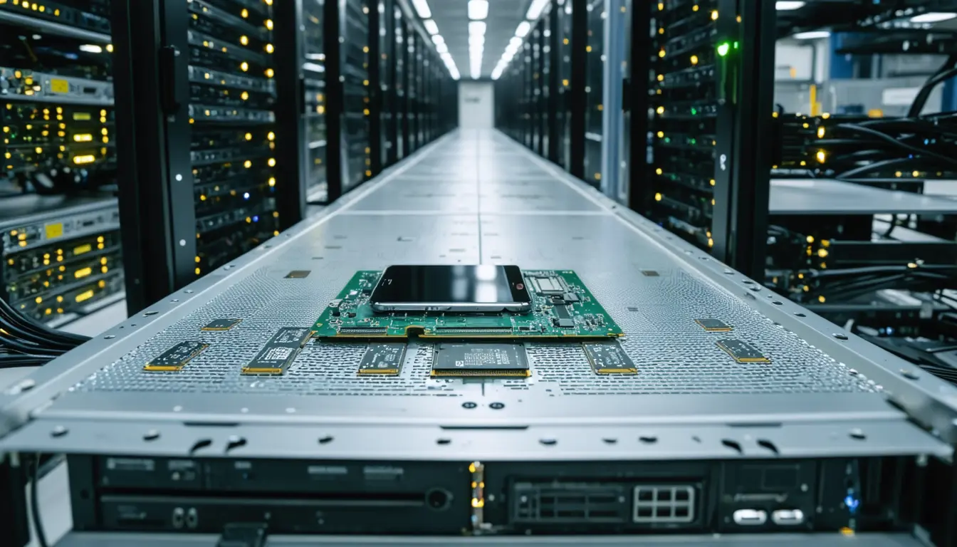 Illustration accompanying Starknet's Stwo prover cuts peak memory by 85% so phones can prove their own transactions