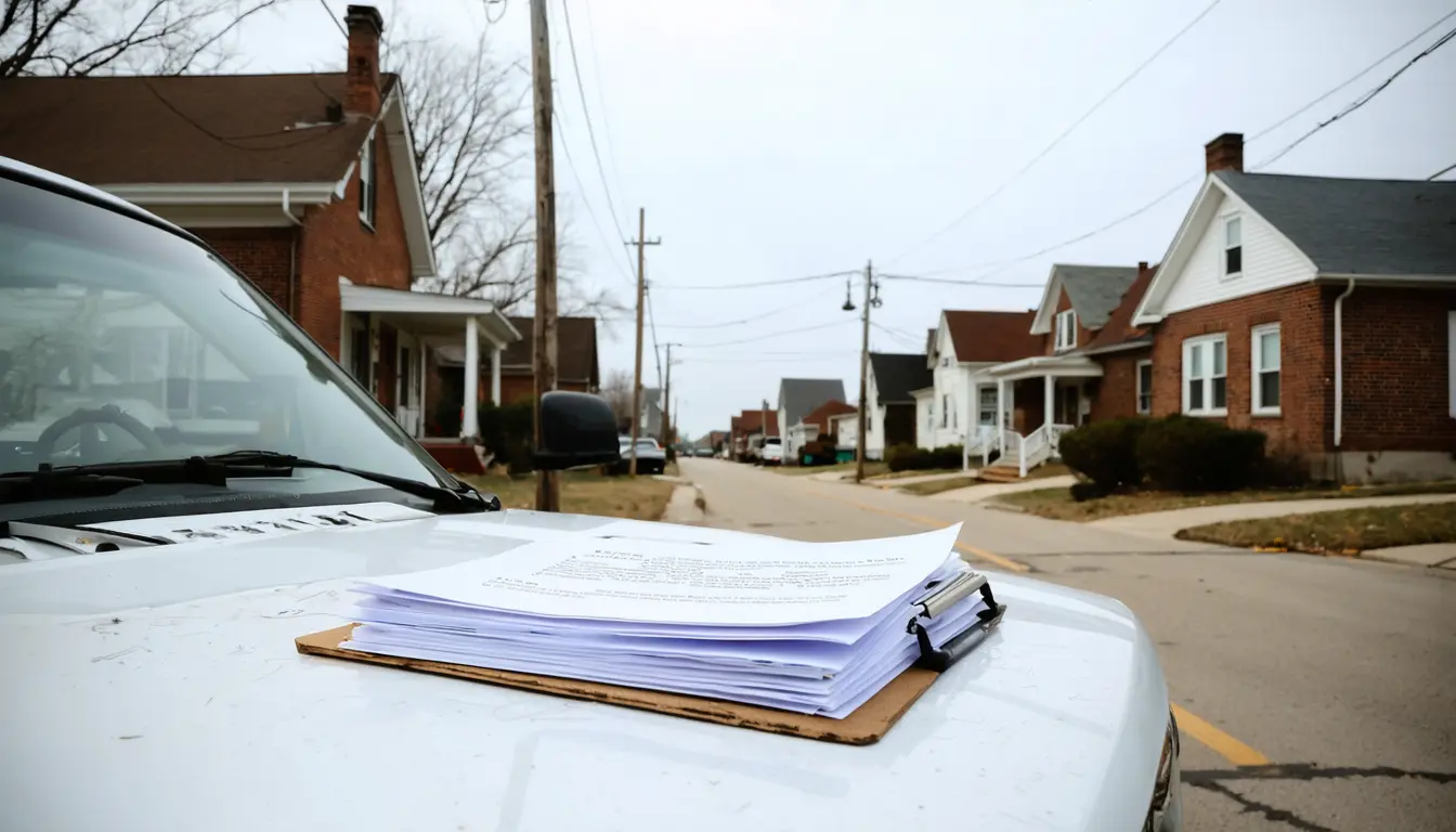 Illustration accompanying UAW's Michigan door-knocking tests whether its members still vote as a bloc