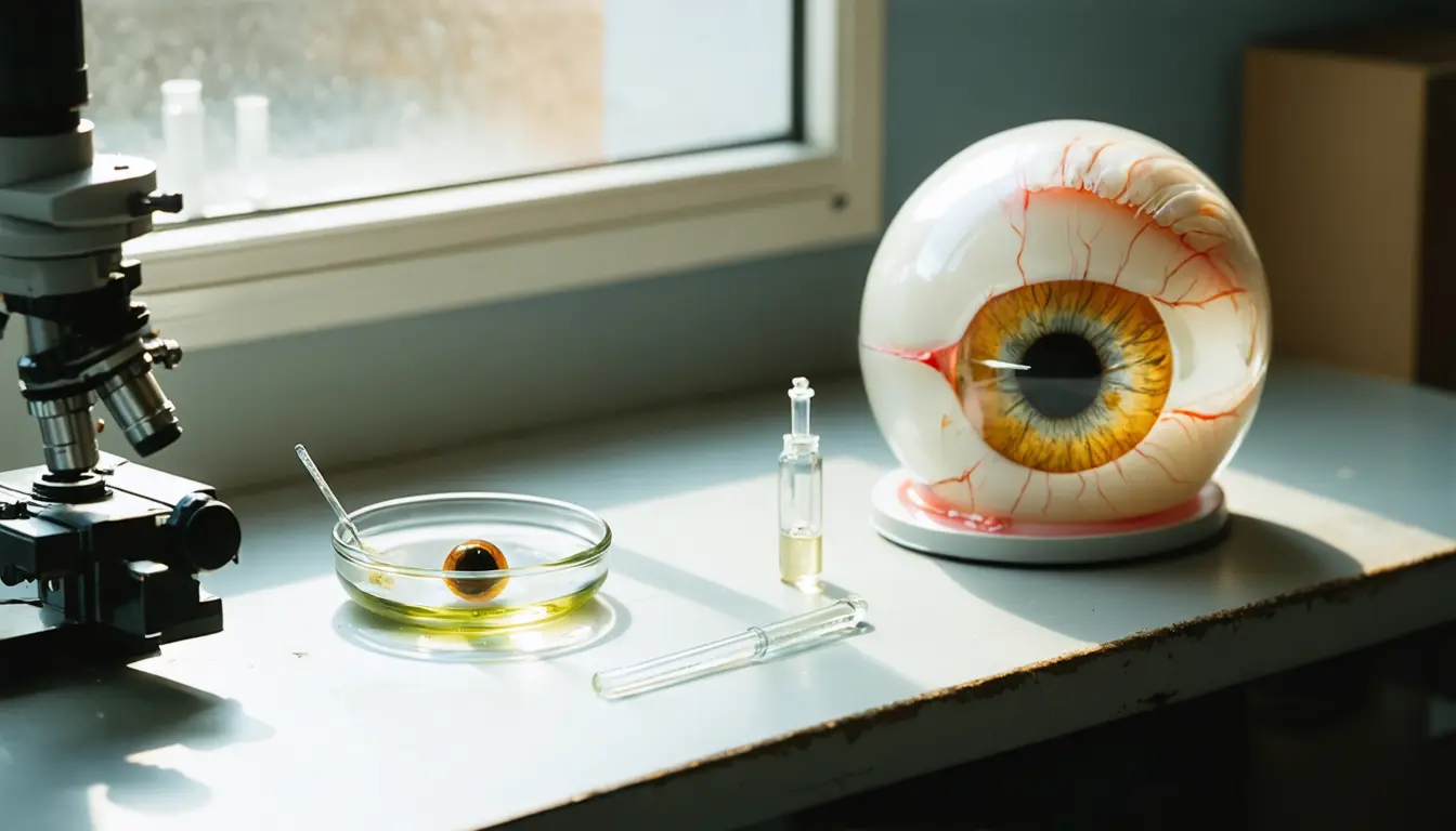 Illustration accompanying Canadian researchers find a lymphatic drainage route at the back of the mouse eye