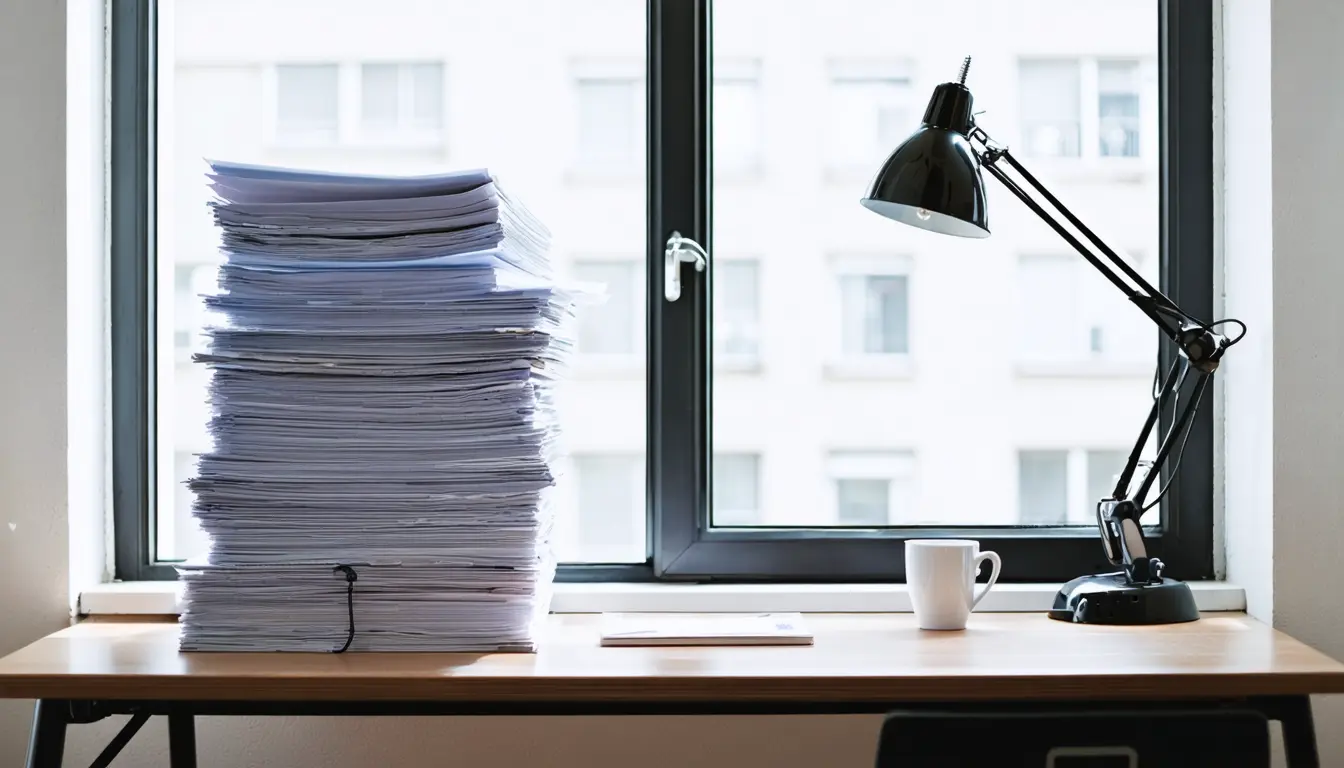 Illustration accompanying A quarter of employees have delayed simple tasks to look busy, a MyPerfectResume poll finds
