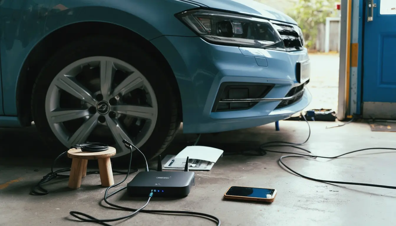 Illustration accompanying Seven automaker apps sent identifiers such as VINs and emails to ad firms, Northeastern found