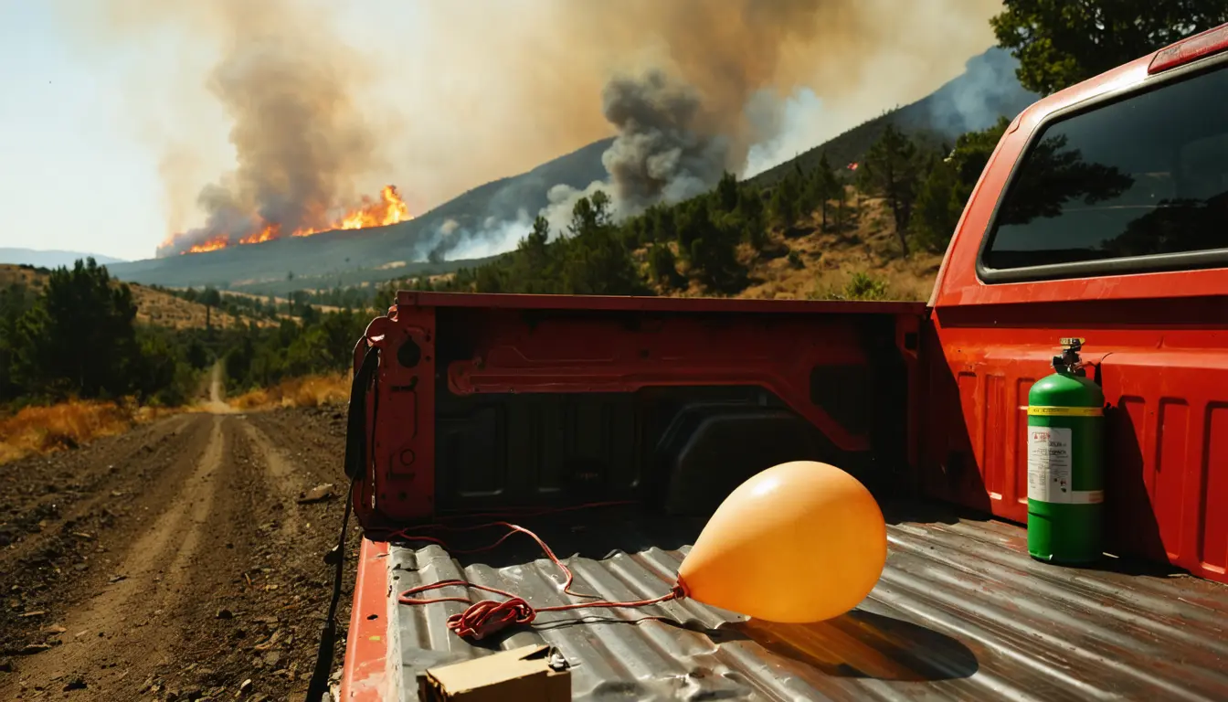 Illustration accompanying Catalan firefighters send weather balloons into wildfire plumes to measure the air inside