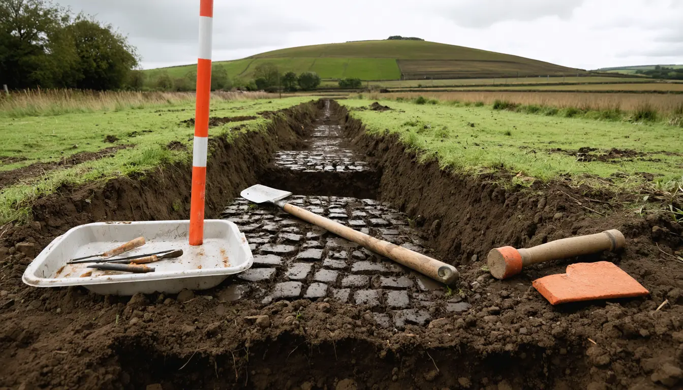 Illustration accompanying Roman fort near Frenni Fawr gives the Magnus Maximus legend a site to test
