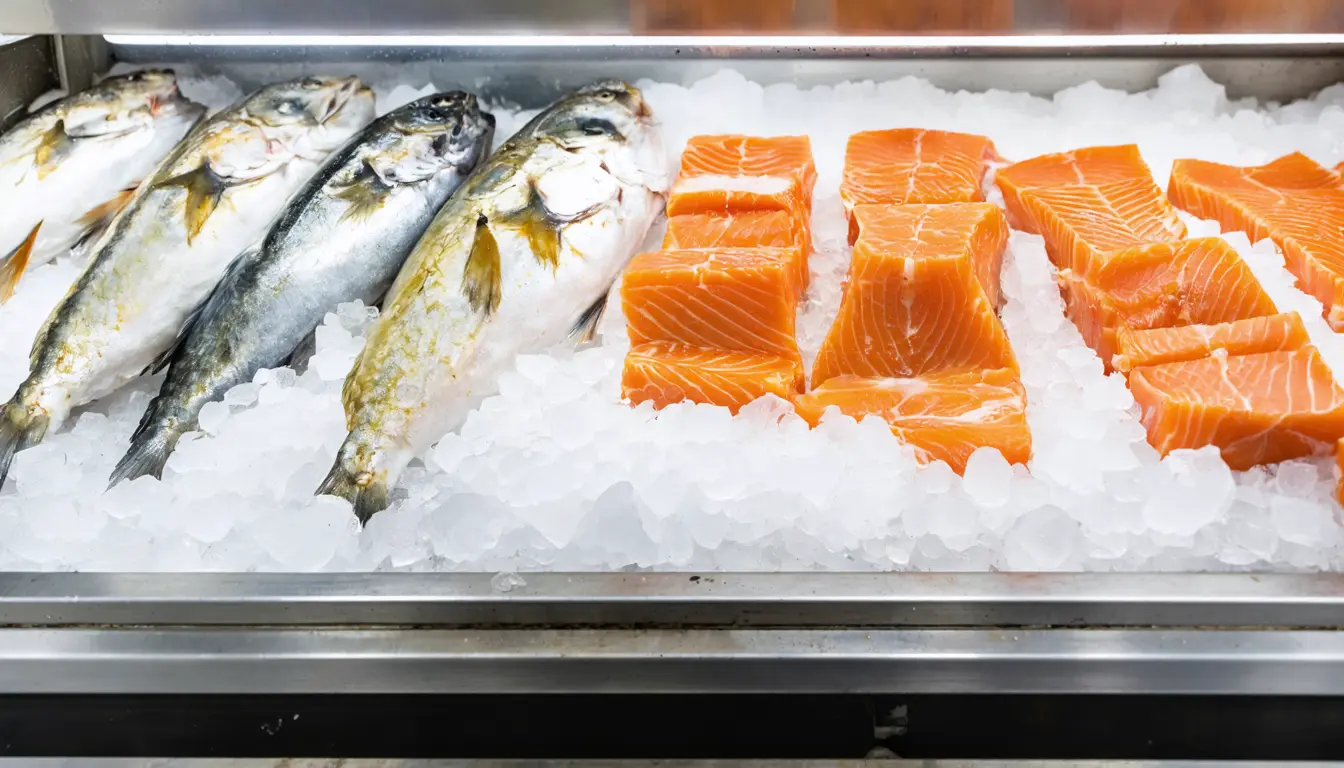 Illustration accompanying Seafood variety in 1,192 Good Housekeeping recipes narrowed toward five species over a century