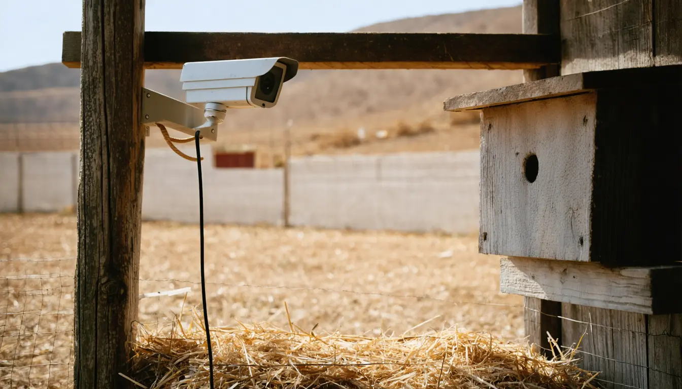 Illustration accompanying Iranian-linked hackers used a chicken coop camera to watch Israeli forces on the Lebanon border