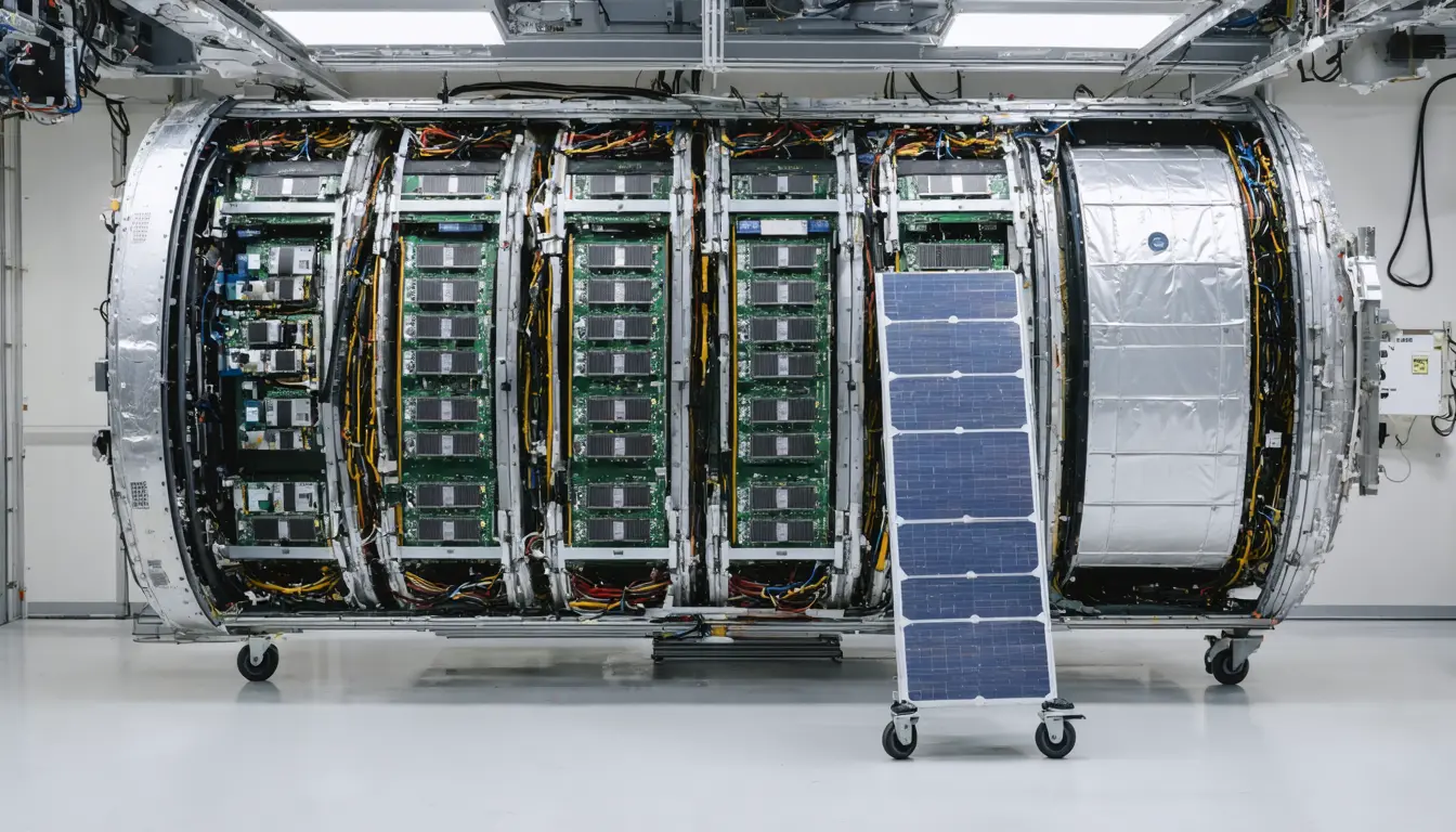 Illustration accompanying Mistral AI joins a consortium planning 50 satellites that run AI inference in orbit