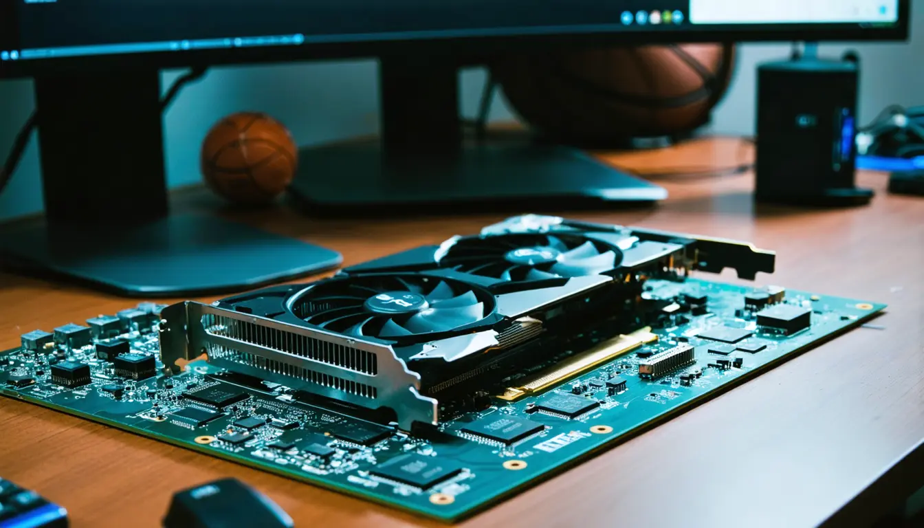 Illustration accompanying Nvidia's faster DLSS 5 model lifts NBA 2K27 frame rates up to 1.4x after a launch drop of 60% or more