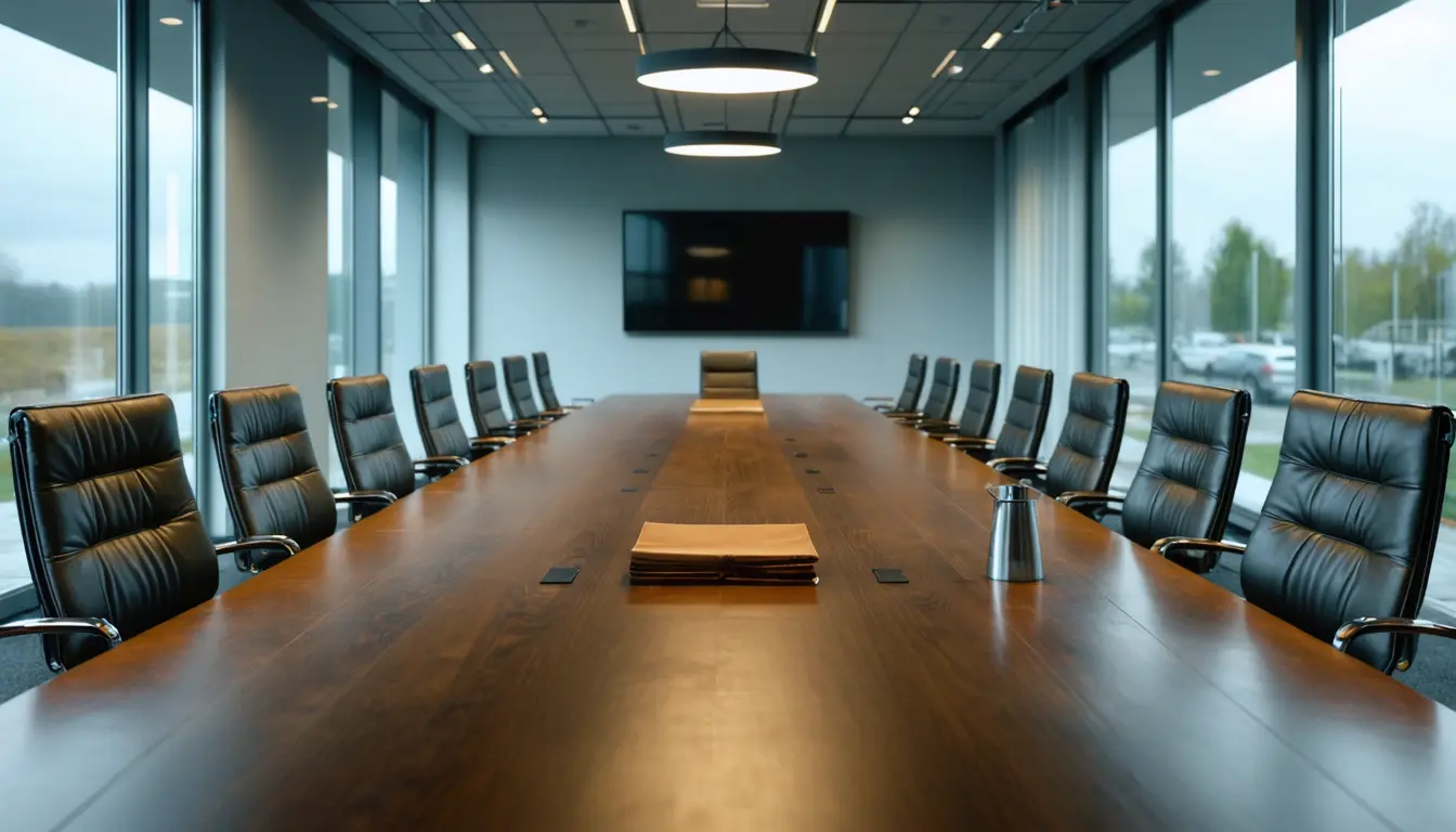 Illustration accompanying FTSE 100 boards hold on to chief executives as the Middle East conflict unsettles markets