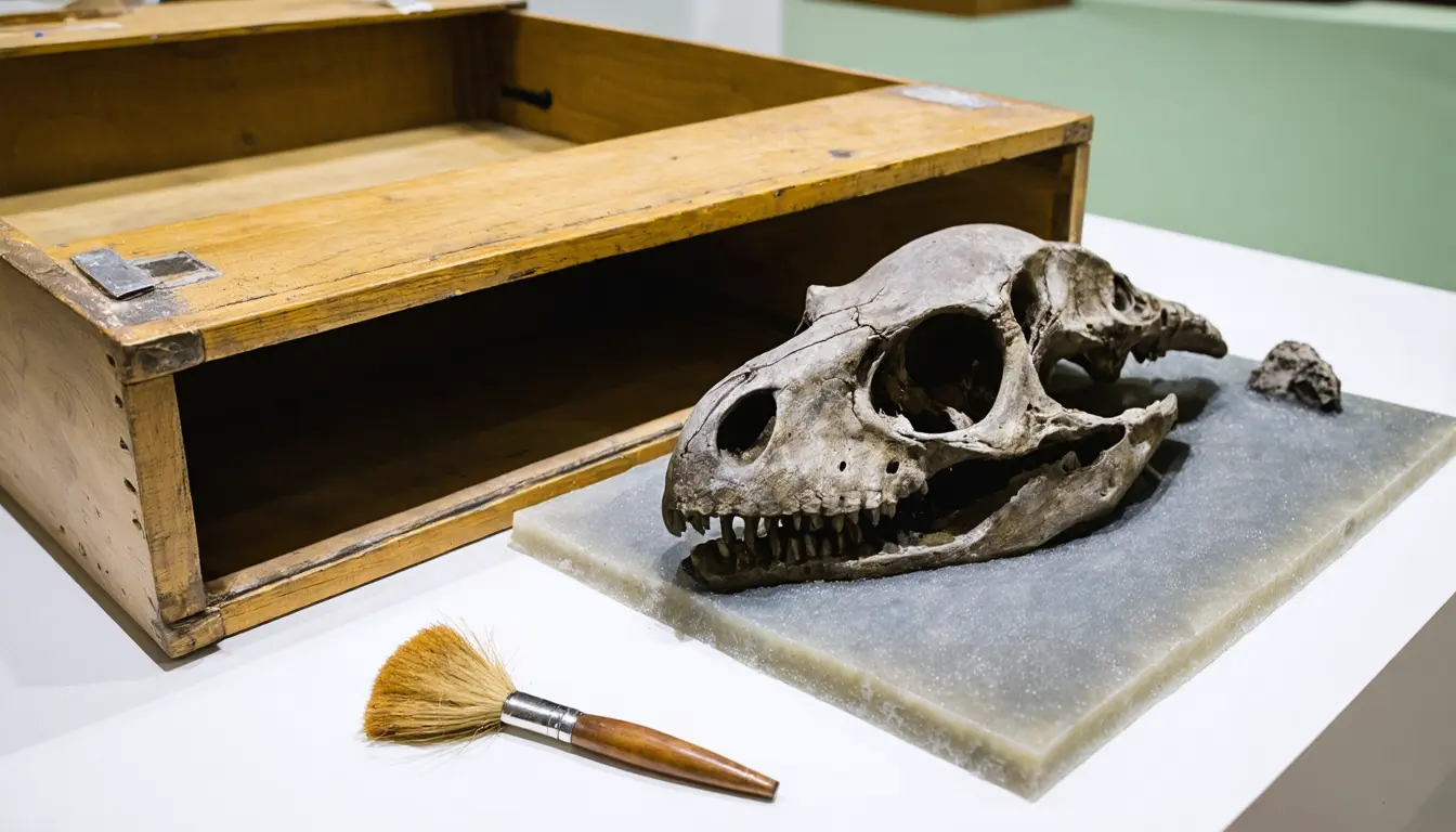 Illustration accompanying CT scans of a braincase shelved since 1924 point to Europe's first megaraptoran