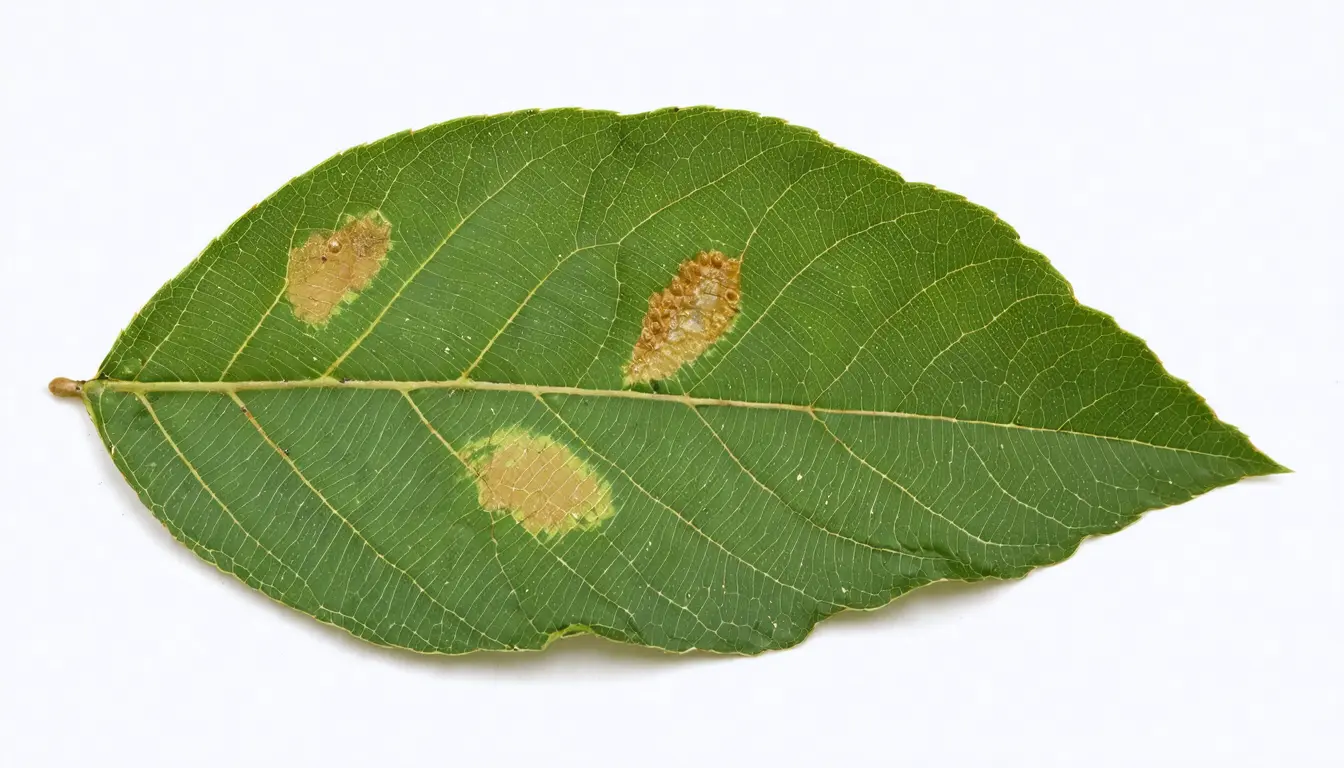 Illustration accompanying Healthy-looking tissue beside leaf miner mines already photosynthesizes less in horse chestnut