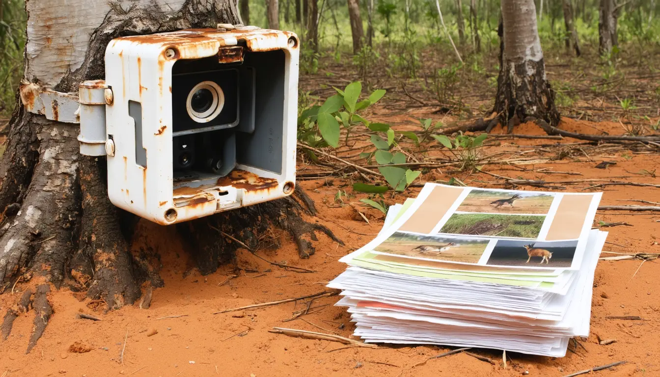 Illustration accompanying MegaDetector shrinks Warddeken rangers' camera-trap queue by 81.4%