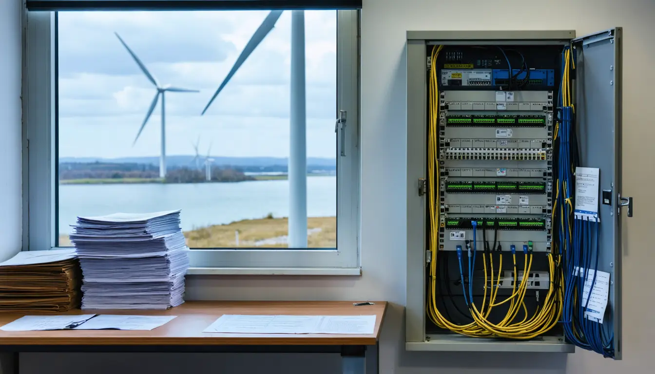Illustration accompanying Ørsted centralized its scattered network data before it automated firewall requests