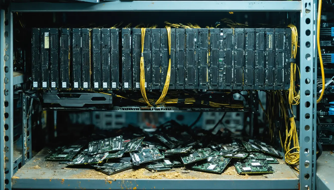 Illustration accompanying Crypto's $876 million long liquidation flush hit a market stuffed with leverage, with longs up to 92% of liquidations at the peak