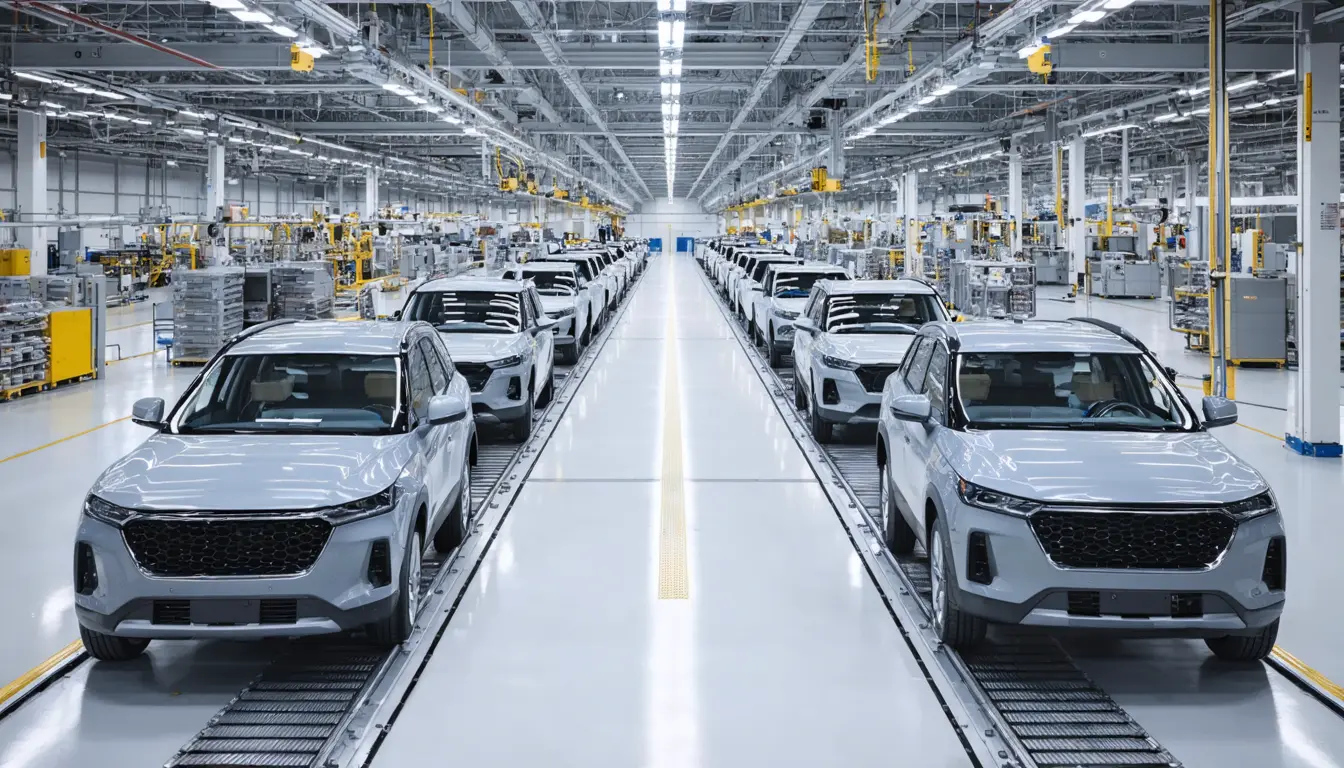 Illustration accompanying Hyundai's Pune plant takes India capacity to 994,000 vehicles, 6,000 short of a million