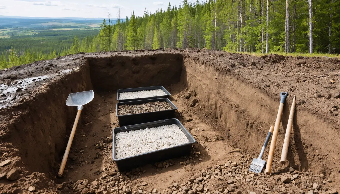 Illustration accompanying An Alaskan ridge above the Tanana River yields three Ice Age occupations spanning 1,100 years