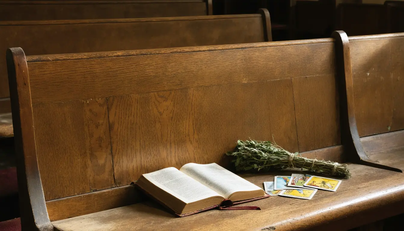 Illustration accompanying Believers who put reason above church teaching are about twice as likely to lean toward magic
