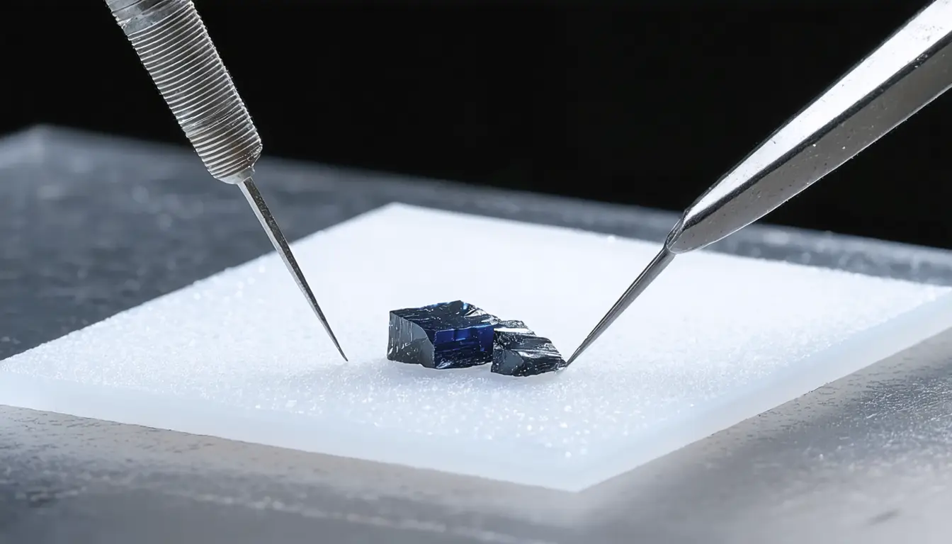 Illustration accompanying One tungsten diselenide crystal becomes channel, gate oxide and contacts in an IBS transistor