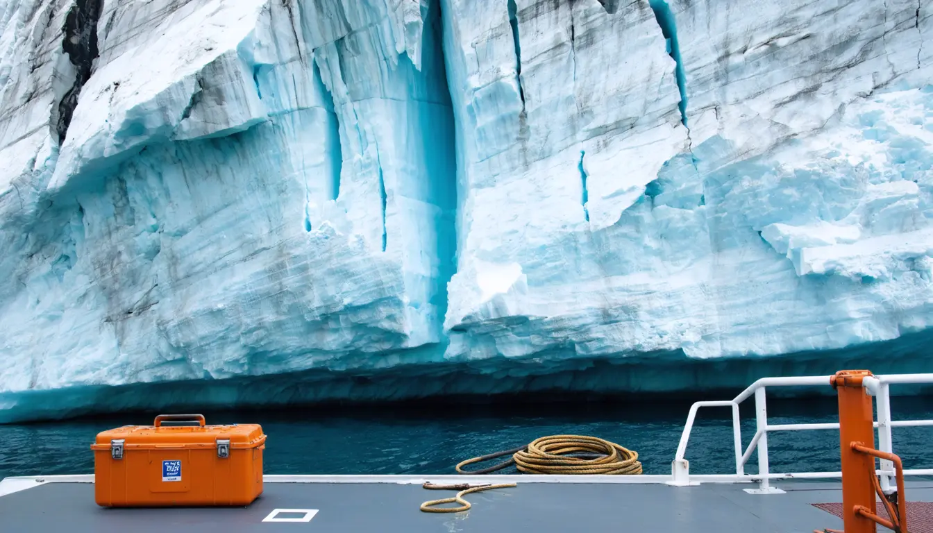 Illustration accompanying Satellite survey of ice cliffs finds rapid retreat has so far been short-lived