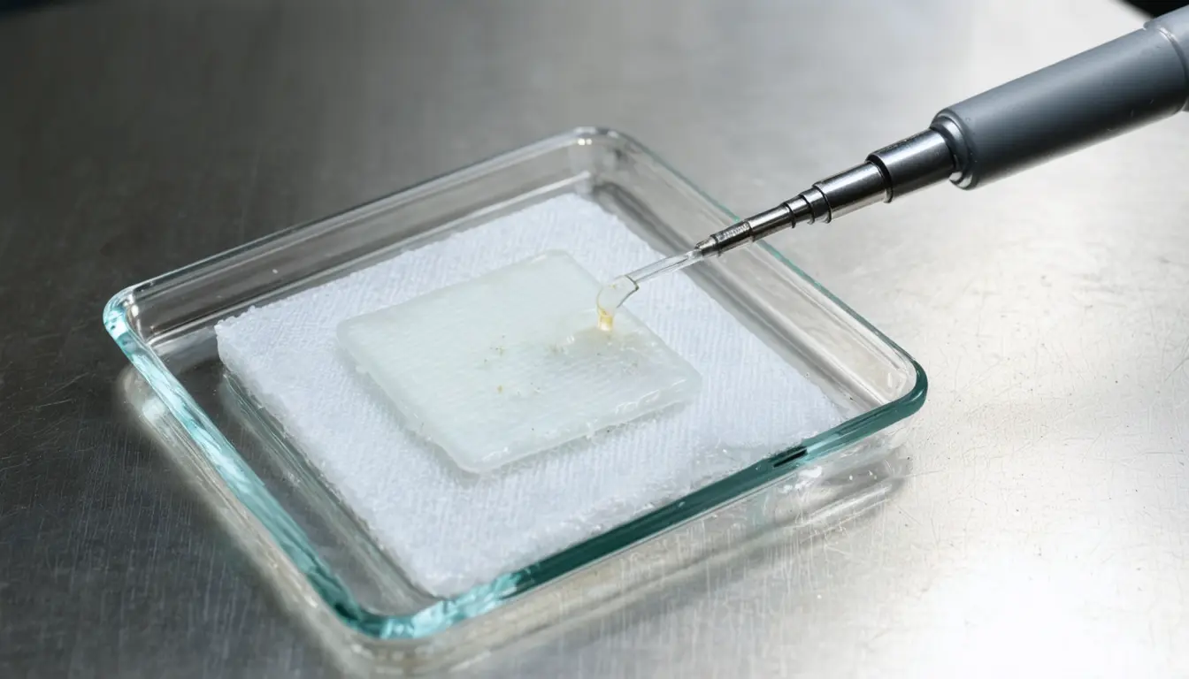 Illustration accompanying Ultrasound makes a biodegradable spinal patch release six times more urokinase in lab tests
