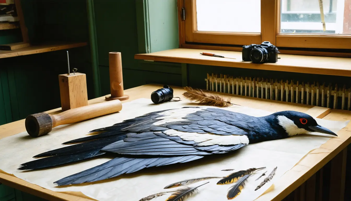 Illustration accompanying UMass Amherst team animates a 3D imperial woodpecker from one museum skin and a few seconds of film