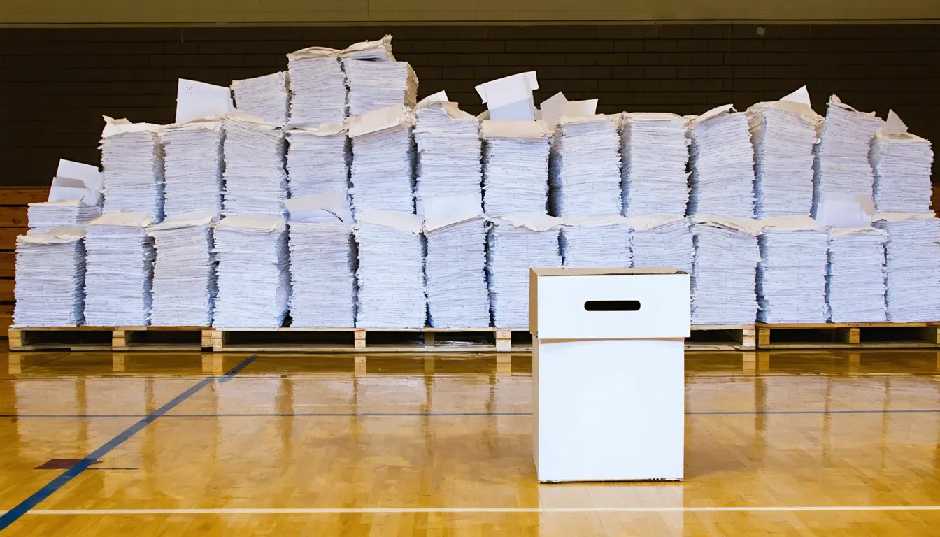 Illustration accompanying Two crypto-backed committees report $52.6 million of spending in Ohio's Brown-Husted Senate race